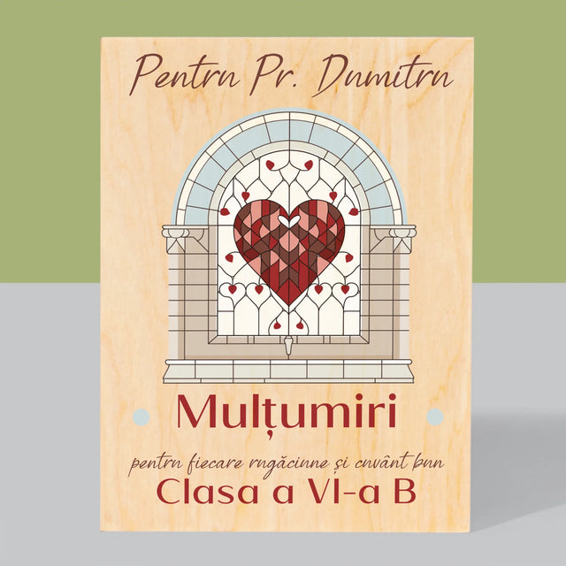 Numele Și Semnătura: Mulțumiri Pentru Rugăciuni - Imprimare Pe Lemn ( Verticală)