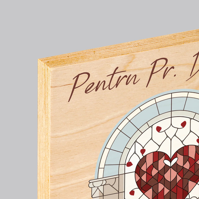 Numele Și Semnătura: Mulțumiri Pentru Rugăciuni - Imprimare Pe Lemn ( Verticală)