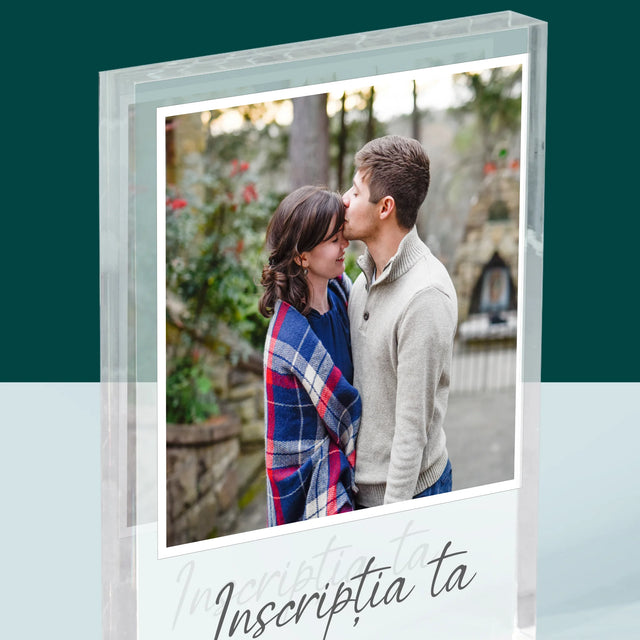 Fotografie Si Semnătură: Fotografia Ta Cu Inscripție - Bloc Acrilic