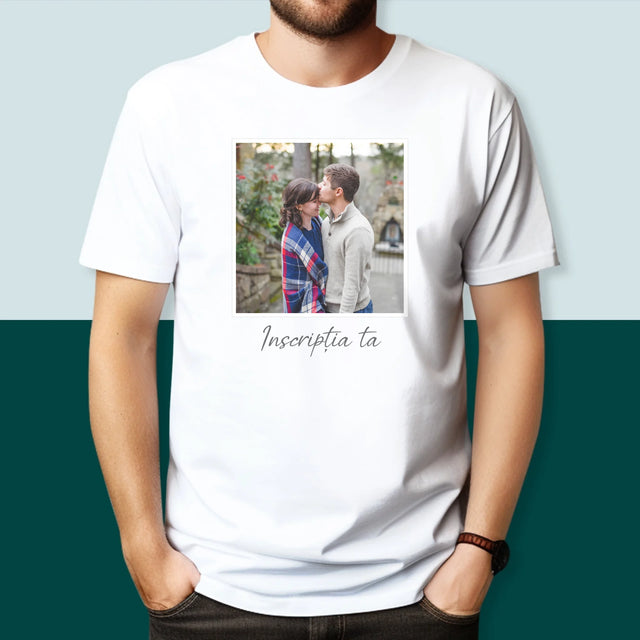Fotografie Si Semnătură: Fotografia Ta Cu Inscripție - Tricou Pentru Bărbați