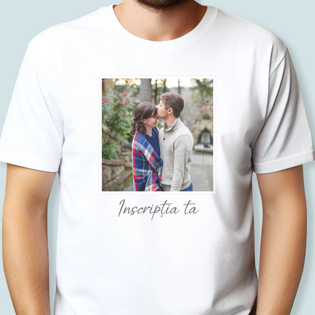 Fotografie Si Semnătură: Fotografia Ta Cu Inscripție - Tricou Pentru Bărbați