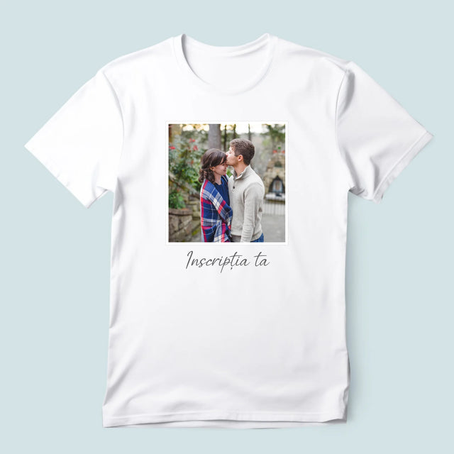 Fotografie Si Semnătură: Fotografia Ta Cu Inscripție - Tricou Pentru Bărbați