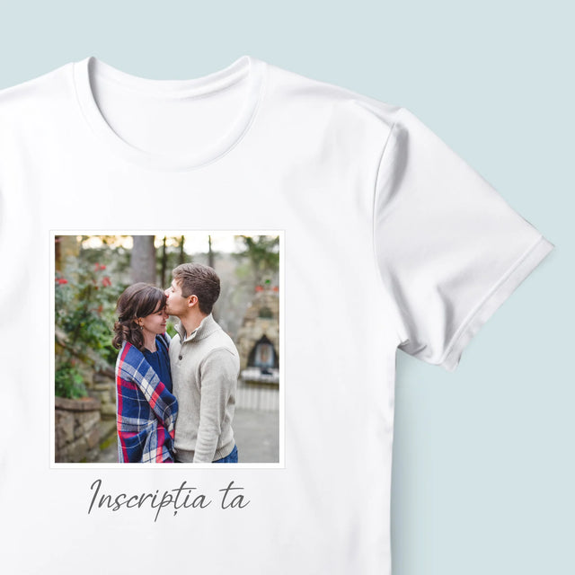 Fotografie Si Semnătură: Fotografia Ta Cu Inscripție - Tricou Pentru Bărbați