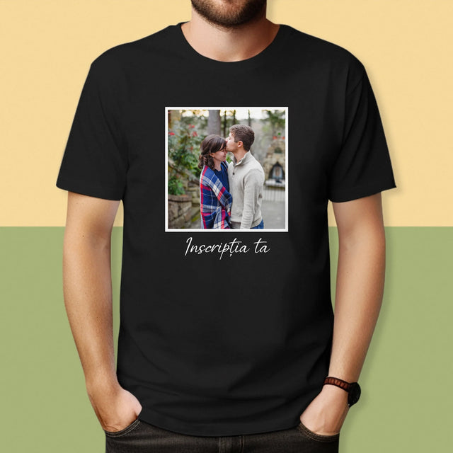 Fotografie Si Semnătură: Fotografia Ta Cu Inscripție - Tricou Pentru Bărbați