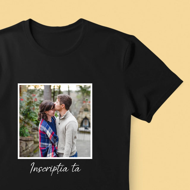 Fotografie Si Semnătură: Fotografia Ta Cu Inscripție - Tricou Pentru Bărbați