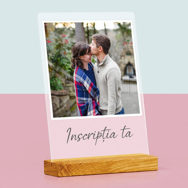 Fotografie Si Semnătură: Fotografia Ta Cu Inscripție - Imprimare Pe Sticlă Acrilică (Verticală)