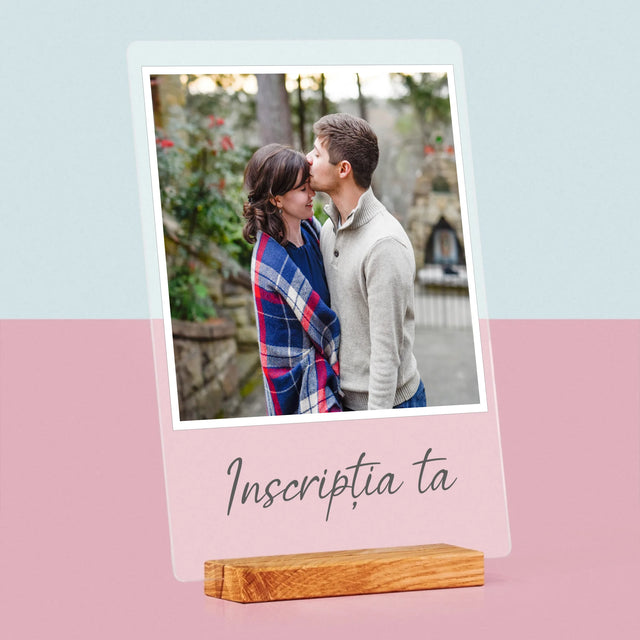 Fotografie Si Semnătură: Fotografia Ta Cu Inscripție - Imprimare Pe Sticlă Acrilică (Verticală)