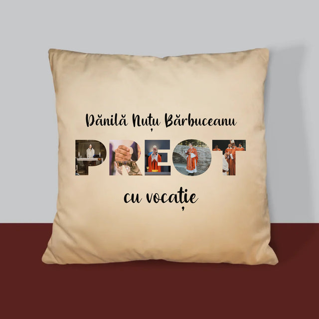 Cuvânt Din Fotografii: Un Preot Cu Vocație - Pernă (Cu Fotografie)