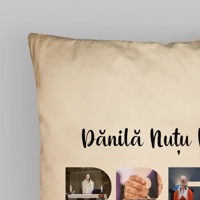 Cuvânt Din Fotografii: Un Preot Cu Vocație - Pernă (Cu Fotografie)