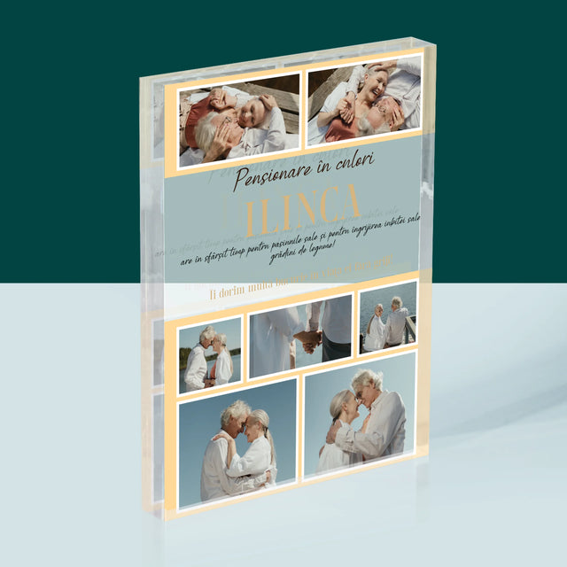 Colaj De Fotografii: Pensionare În Culori - Bloc Acrilic