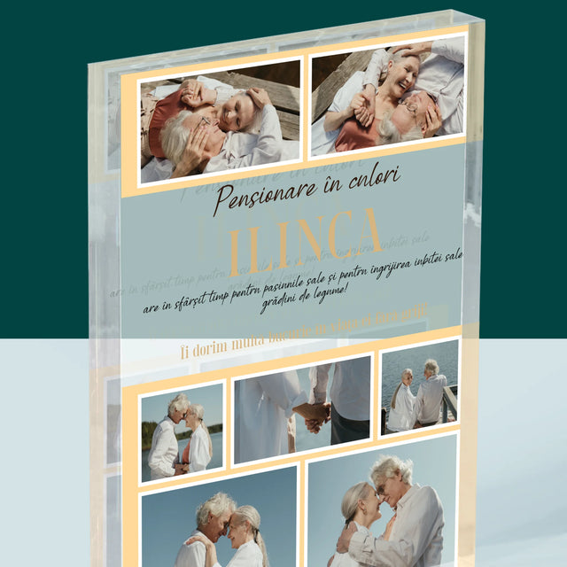 Colaj De Fotografii: Pensionare În Culori - Bloc Acrilic