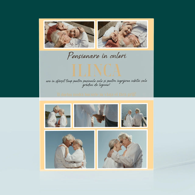 Colaj De Fotografii: Pensionare În Culori - Bloc Acrilic