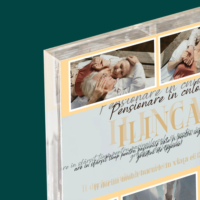 Colaj De Fotografii: Pensionare În Culori - Bloc Acrilic