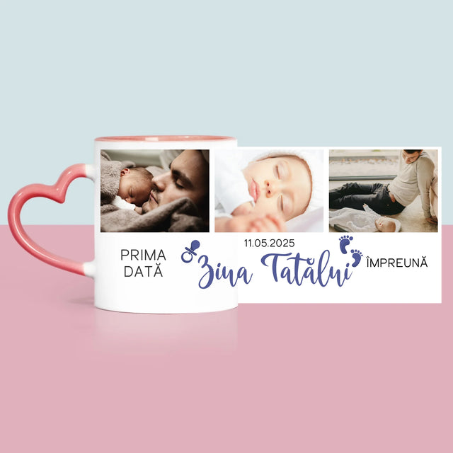 Colaj De Fotografii: Prima Zi A Tatălui - Cană