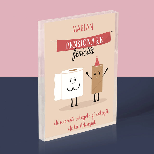 Numele Și Semnătura: Pensionare Fericită - Bloc Acrilic