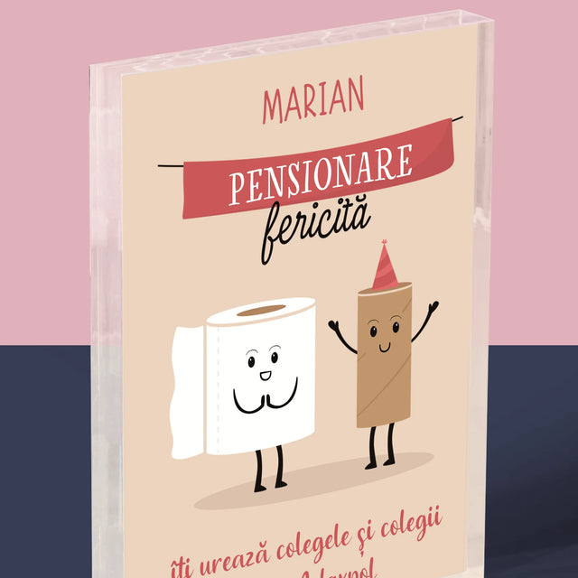 Numele Și Semnătura: Pensionare Fericită - Bloc Acrilic