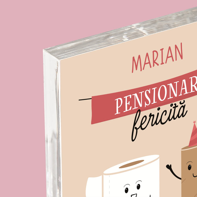 Numele Și Semnătura: Pensionare Fericită - Bloc Acrilic