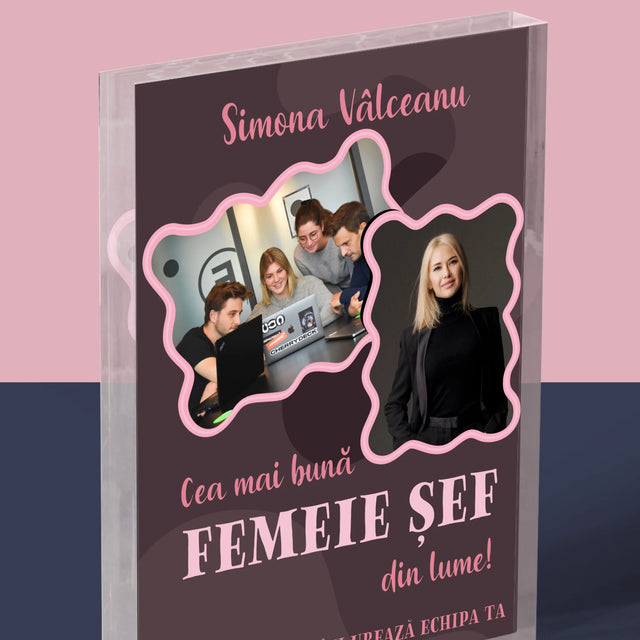 Colaj De Fotografii: Cea Mai Bună Femeie Șef - Bloc Acrilic