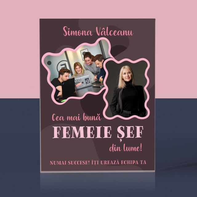 Colaj De Fotografii: Cea Mai Bună Femeie Șef - Bloc Acrilic