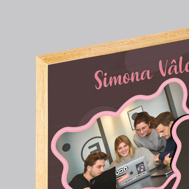 Colaj De Fotografii: Cea Mai Bună Femeie Șef - Imprimare Pe Lemn ( Verticală)