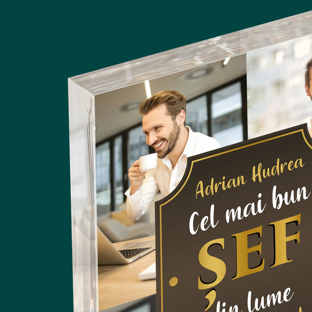 Colaj De Fotografii: Cel Mai Bun Șef Din Lume - Bloc Acrilic