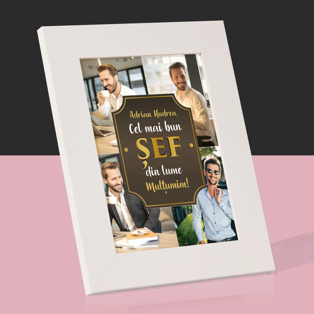 Colaj De Fotografii: Cel Mai Bun Șef Din Lume - Ramă Pentru Fotografii (Horizontală)