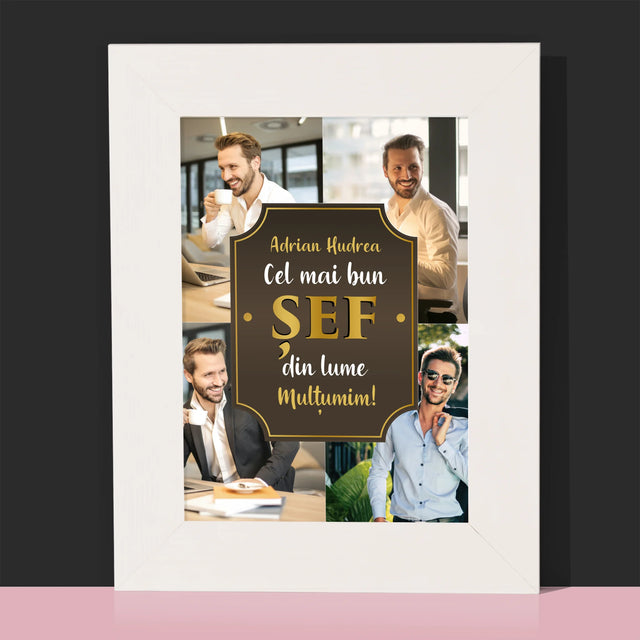 Colaj De Fotografii: Cel Mai Bun Șef Din Lume - Ramă Pentru Fotografii (Horizontală)