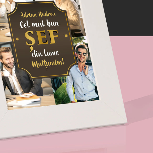 Colaj De Fotografii: Cel Mai Bun Șef Din Lume - Ramă Pentru Fotografii (Horizontală)