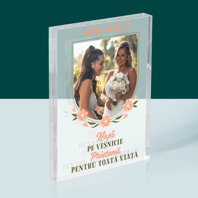 Fotografie Si Semnătură: Nașă Pe Veșnicie - Bloc Acrilic
