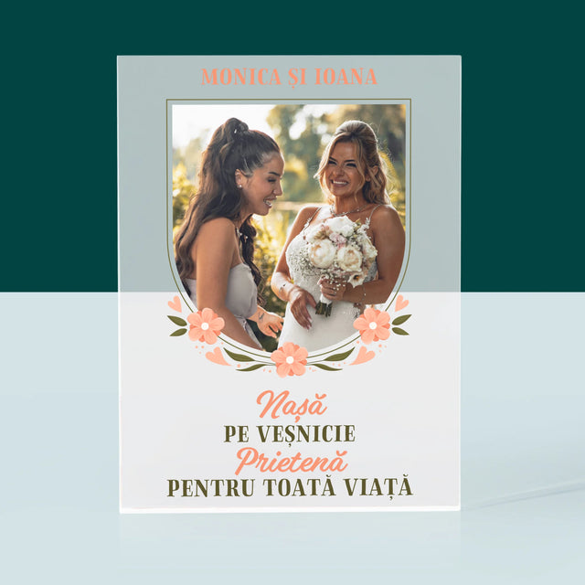 Fotografie Si Semnătură: Nașă Pe Veșnicie - Bloc Acrilic