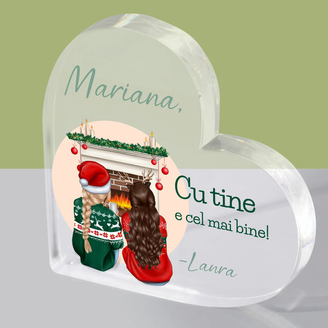 Creator de personaje: Cei mai buni prieteni de Crăciun - Inimă din bloc acrilic | RO