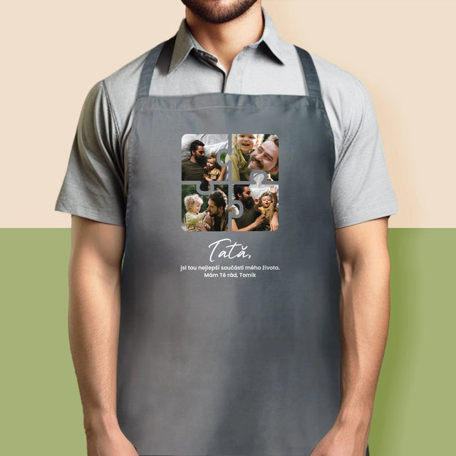 Colaj De Fotografii: Puzzle Fotografie Pentru Tata - Șorț