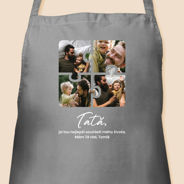 Colaj De Fotografii: Puzzle Fotografie Pentru Tata - Șorț