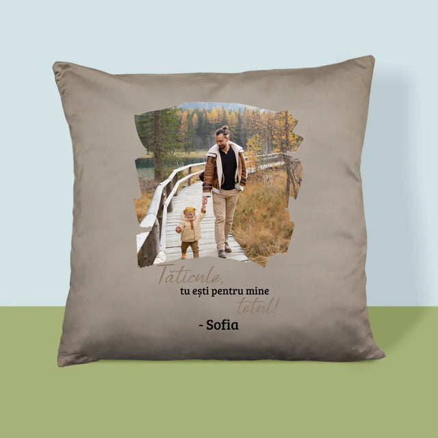 Fotografie Si Semnătură: Un Laur Pentru Tata - Pernă (Cu Fotografie)