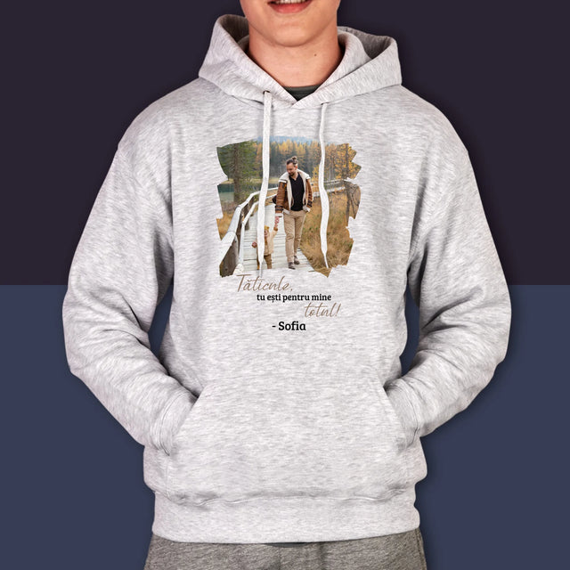 Fotografie Si Semnătură: Un Laur Pentru Tata - Hanorac Cu Glugă Pentru Bărbați