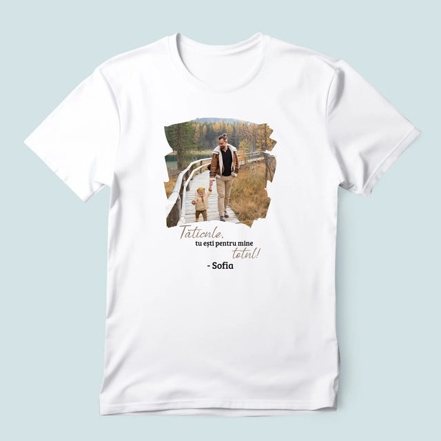 Fotografie Si Semnătură: Un Laur Pentru Tata - Tricou Pentru Bărbați