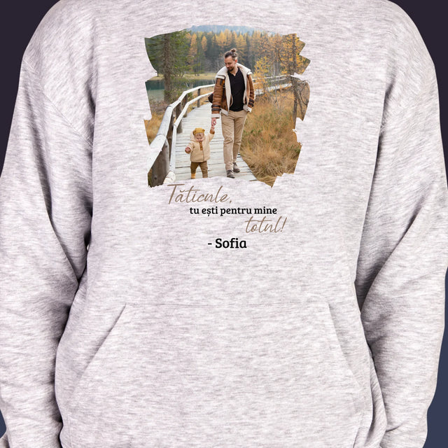 Fotografie Si Semnătură: Un Laur Pentru Tata - Hanorac Cu Glugă Pentru Bărbați