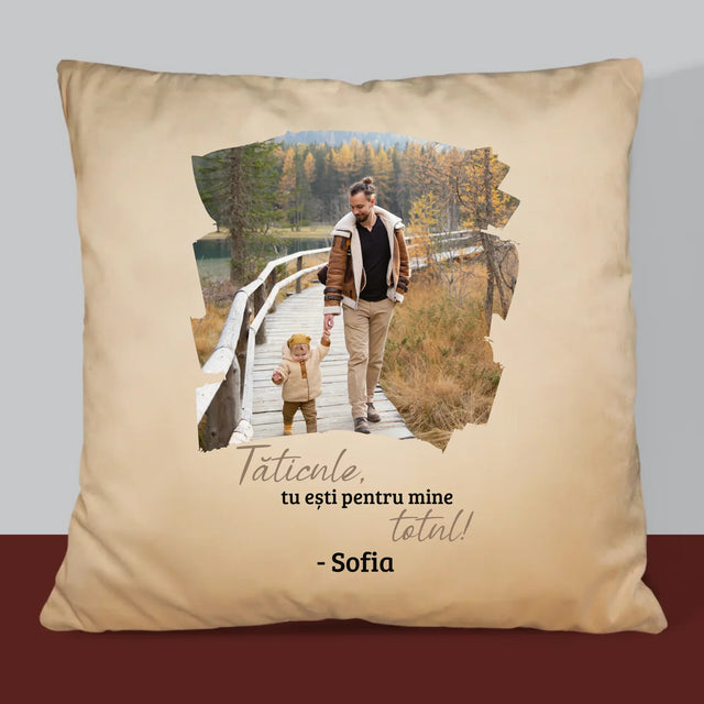 Fotografie Si Semnătură: Un Laur Pentru Tata - Pernă (Cu Fotografie)