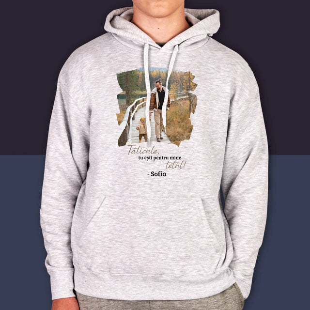 Fotografie Si Semnătură: Un Laur Pentru Tata - Hanorac Cu Glugă Pentru Bărbați