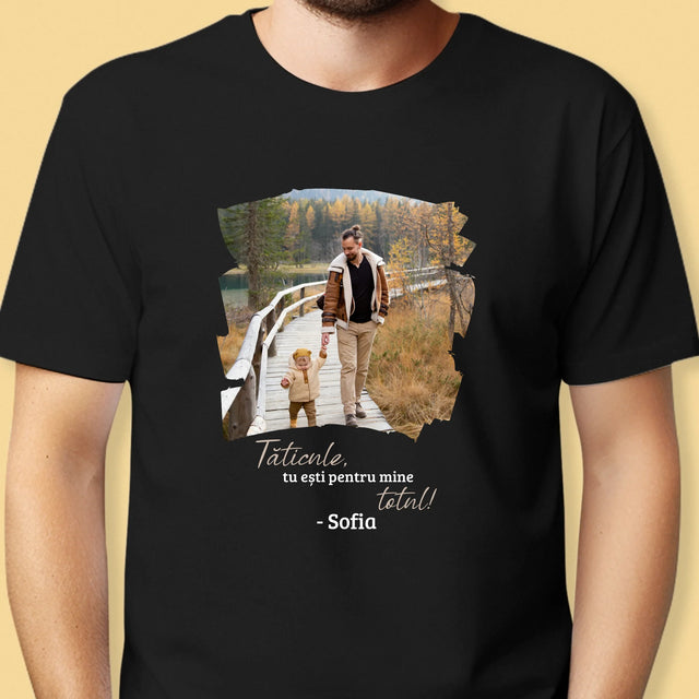 Fotografie Si Semnătură: Un Laur Pentru Tata - Tricou Pentru Bărbați