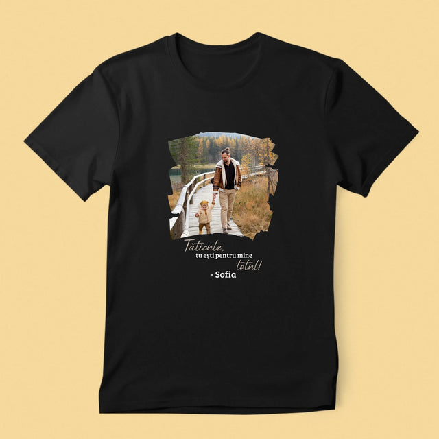 Fotografie Si Semnătură: Un Laur Pentru Tata - Tricou Pentru Bărbați