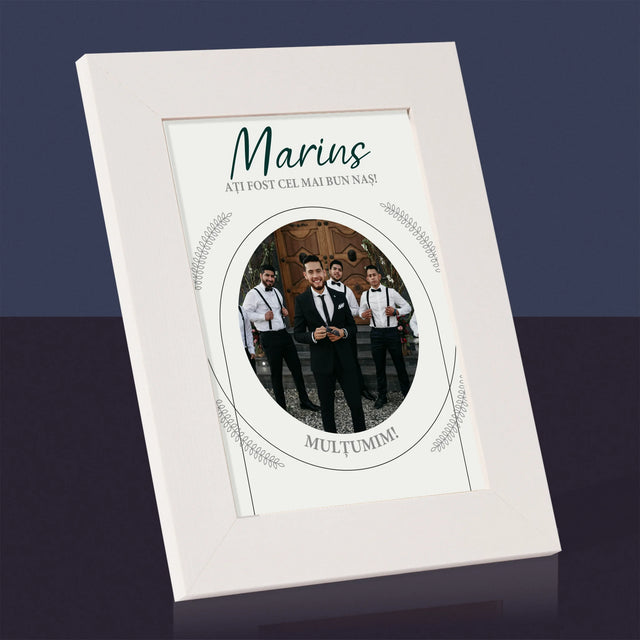Fotografie Si Semnătură: Ați Fost Cel Mai Bun Naș - Ramă Pentru Fotografii (Horizontală)