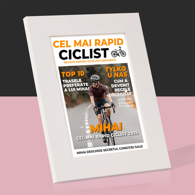 Copertă Derevistă: Cel Mai Rapid Biciclist - Ramă Pentru Fotografii (Horizontală)