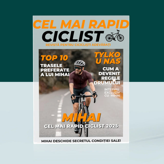Copertă Derevistă: Cel Mai Rapid Biciclist - Bloc Acrilic