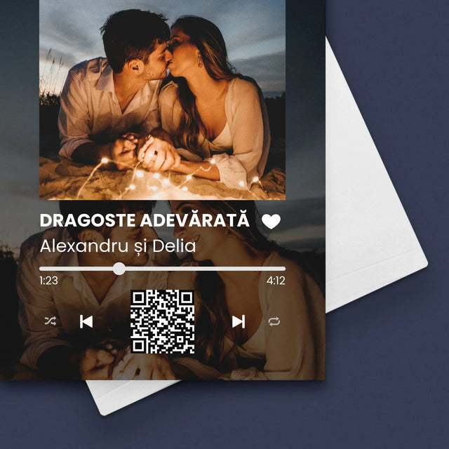 Fotografie Si Semnătură: Spotify Cu Fotografiile Tale Și Codul Qr - Card Cu Felicitări