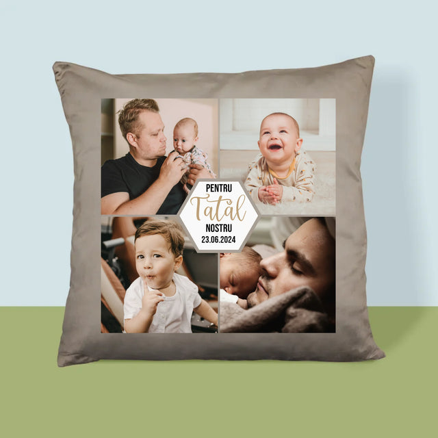 Colaj De Fotografii: Pentru Tatăl Nostru - Pernă (Cu Fotografie)