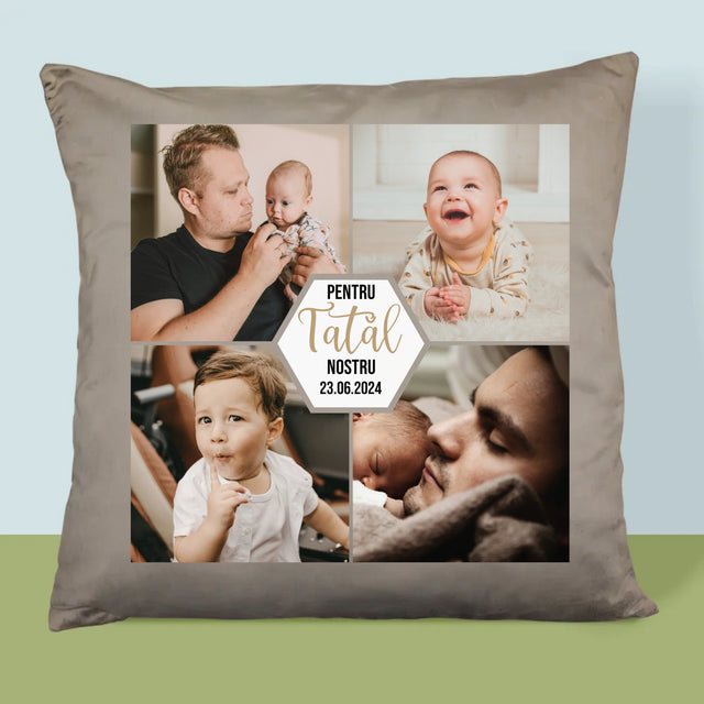 Colaj De Fotografii: Pentru Tatăl Nostru - Pernă (Cu Fotografie)