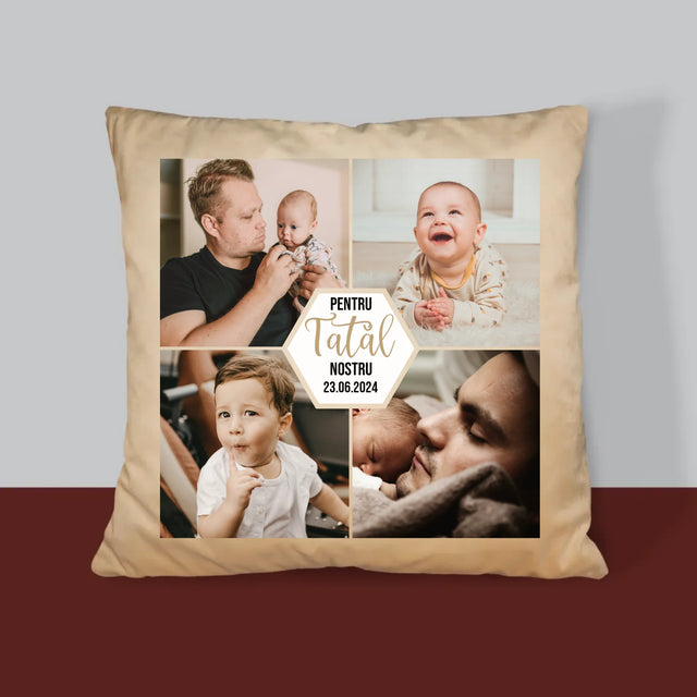 Colaj De Fotografii: Pentru Tatăl Nostru - Pernă (Cu Fotografie)