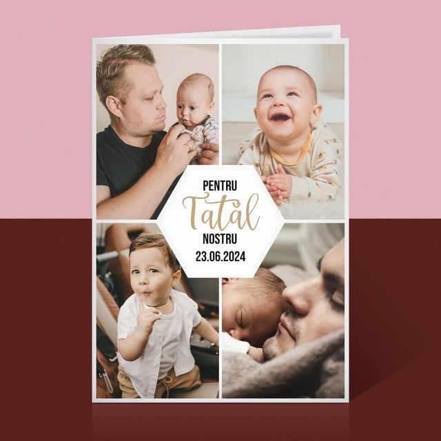 Colaj De Fotografii: Pentru Tatăl Nostru - Card Cu Felicitări