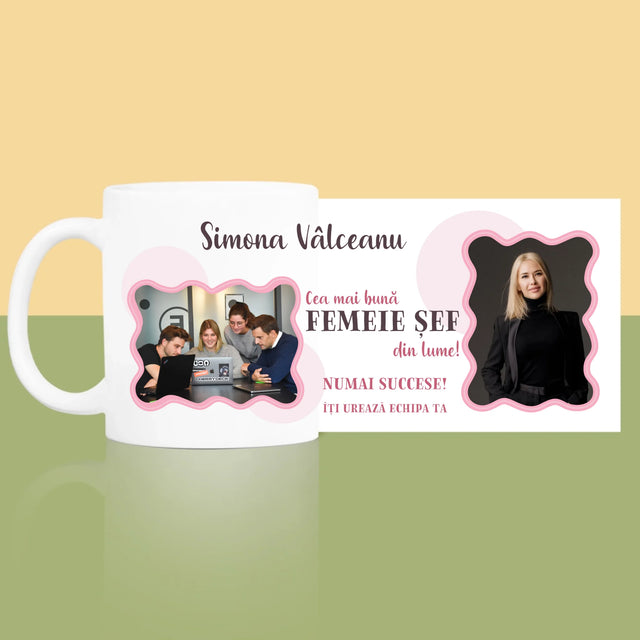 Colaj De Fotografii: Cea Mai Bună Femeie Șef - Cană
